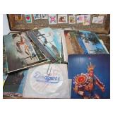 Very Cool Estate Lot Old Suitcase Full of Vintage Paper Items Postcards etc