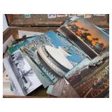 Very Cool Estate Lot Old Suitcase Full of Vintage Paper Items Postcards etc