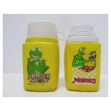 Large Group of Assorted Vintage Thermoses & 2 Lunchboxes