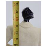 Large Retro Vintage Ceramic Statue of a Gentleman in White Jacket