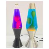 2 Working Retro Lava Lamps