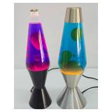 2 Working Retro Lava Lamps