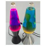2 Working Retro Lava Lamps