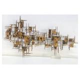 Great Looking Large Signed Vintage Brutalist Metal Wall Sculpture by Marc Weinstein - 