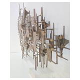 Great Looking Large Signed Vintage Brutalist Metal Wall Sculpture by Marc Weinstein - 