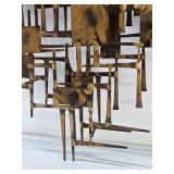 Great Looking Large Signed Vintage Brutalist Metal Wall Sculpture by Marc Weinstein - 