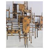 Great Looking Large Signed Vintage Brutalist Metal Wall Sculpture by Marc Weinstein - 