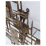 Great Looking Large Signed Vintage Brutalist Metal Wall Sculpture by Marc Weinstein - 