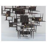 Great Looking Large Signed Vintage Brutalist Metal Wall Sculpture by Marc Weinstein - 