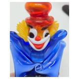 3 Vintage MURANO Glass Clowns