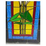 Stained Glass Window w/Irises