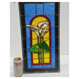 Stained Glass Window w/Irises