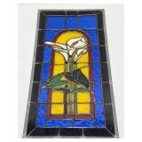 Stained Glass Window w/Irises