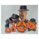 Nice Estate Lot of Old Vintage HALLOWEEN Decorations Nosie Makers etc