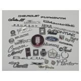 Lot of Vintage Metal etc Old Car Emblems
