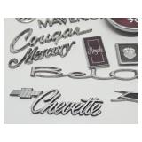 Lot of Vintage Metal etc Old Car Emblems