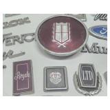 Lot of Vintage Metal etc Old Car Emblems