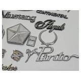Lot of Vintage Metal etc Old Car Emblems