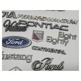 Lot of Vintage Metal etc Old Car Emblems