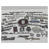 Lot of Vintage Metal etc Old Car Emblems