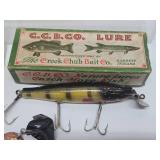 Group of Old Vintage Fishing Lures & Advertising Ammo Boxes