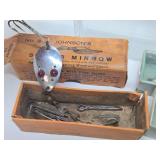 Group of Old Vintage Fishing Lures & Advertising Ammo Boxes