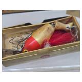 Group of Old Vintage Fishing Lures & Advertising Ammo Boxes