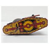 Vintage MARX Tin Litho Army Tank
