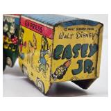 Old Vintage DISNEY Tin Litho CASEY JR. Disneyland Express Train Set