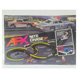 Vintage AFX "Nite Chase" Slot Car Set w/Cars