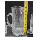 Great Looking Larger Set of Rocks Glasses Tumblers Pitcher etc