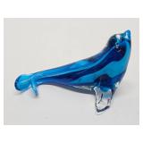 Signed Art Glass Seal Sculpture