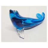 Signed Art Glass Seal Sculpture