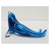 Signed Art Glass Seal Sculpture