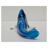 Signed Art Glass Seal Sculpture
