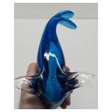 Signed Art Glass Seal Sculpture