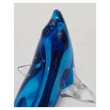 Signed Art Glass Seal Sculpture