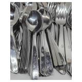 LARGE Set of Mid Century Stainless Flatware w/Snowflake or Flower Design - Superior Stainless