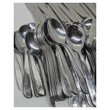 LARGE Set of Mid Century Stainless Flatware w/Snowflake or Flower Design - Superior Stainless
