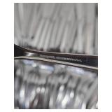 LARGE Set of Mid Century Stainless Flatware w/Snowflake or Flower Design - Superior Stainless