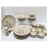 Nice Group of Mid Century RED WING "Bob White" Dinner Ware