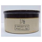 Vintage Advertising Stoneware Bowl - Swasey & Co - Portland, Maine