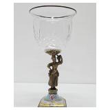 Large Antique 15" figural Pedestal Bowl