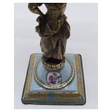 Large Antique 15" figural Pedestal Bowl