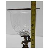 Large Antique 15" figural Pedestal Bowl