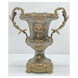 Impressive Ornate Antique Porcelain Vase w/Gilt Handles & Hardware