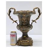 Impressive Ornate Antique Porcelain Vase w/Gilt Handles & Hardware