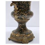 Impressive Ornate Antique Porcelain Vase w/Gilt Handles & Hardware