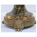 Impressive Ornate Antique Porcelain Vase w/Gilt Handles & Hardware
