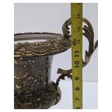 Impressive Ornate Antique Porcelain Vase w/Gilt Handles & Hardware